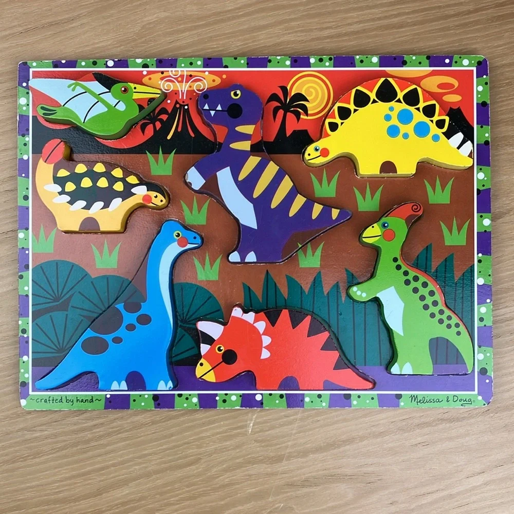 Melissa & Doug Dinosaur Puzzle & Dinosaur Rollers